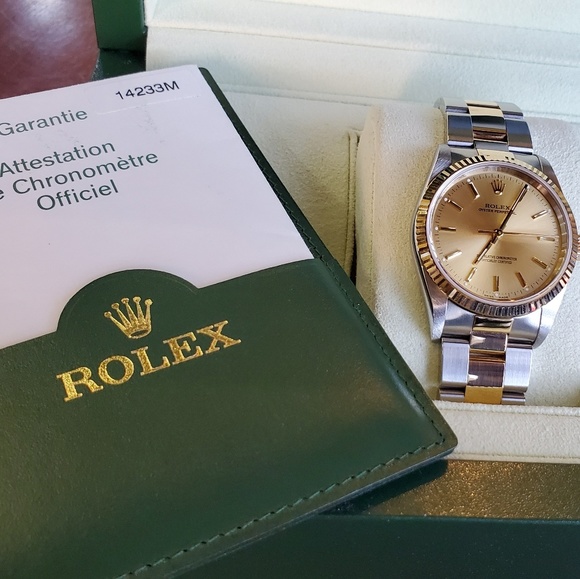 Rolex 18K Yellow Gold Oyster Perpetual Two Tone - Picture 2 of 3